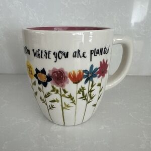 Rae Dunn Oversized Artisan Collection By Magenta Boom With Flowers